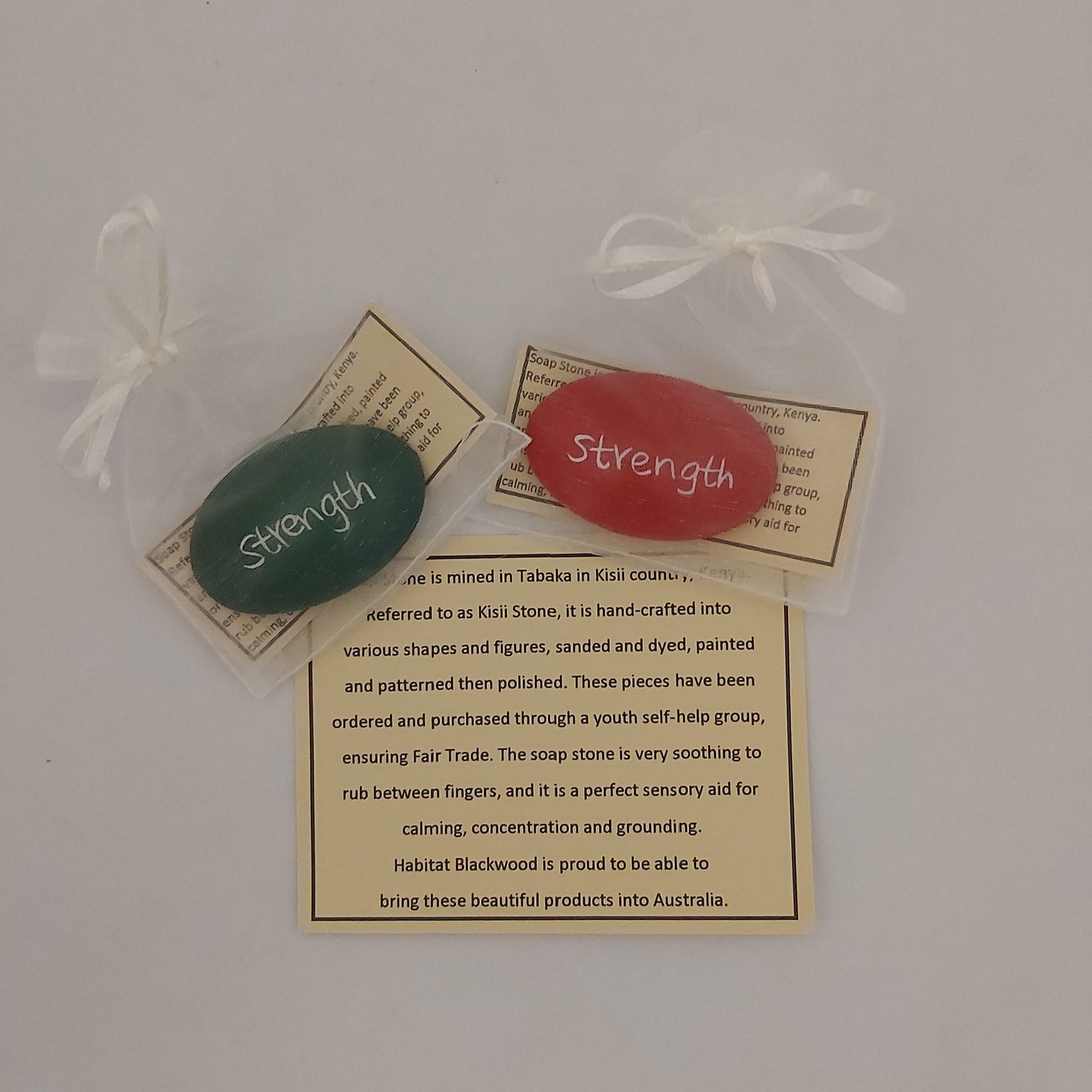 Affirmation Stones - Strength Pebbles - Hand Crafted Soap Stone