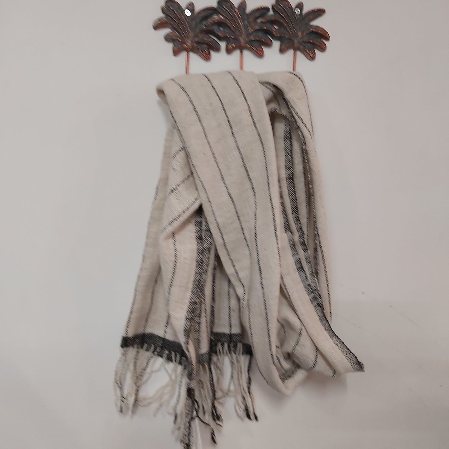 Loom Designs Black & Natural Cotton Scarf