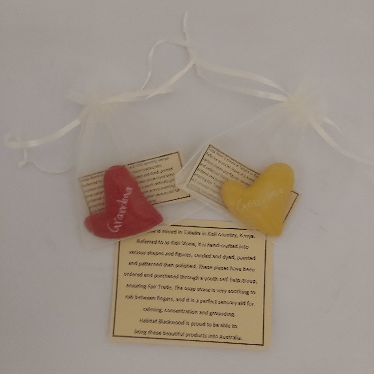 Affirmation Stones - Grandma Hearts - Hand Crafted Soap Stone