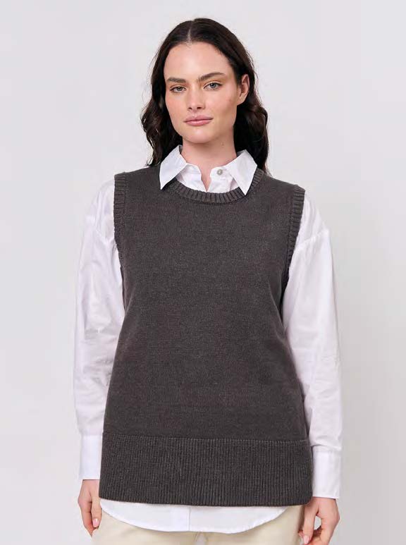 Namastai Knitwear Vest - Coal