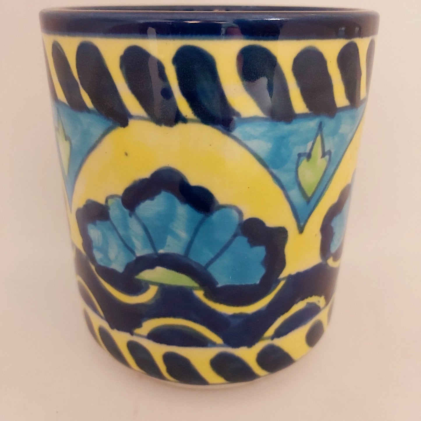 Status Blue & Yellow Plant Pot