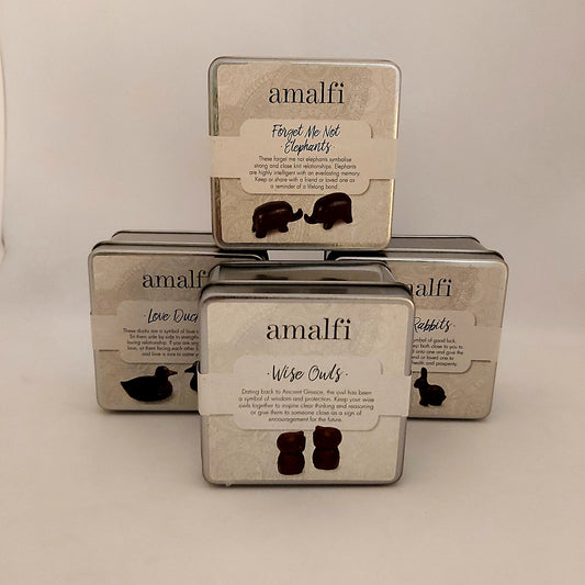 Amalfi Symbolic Animal Gift Tins - Cats, Elephants, Owls, Rabbits, Ducks