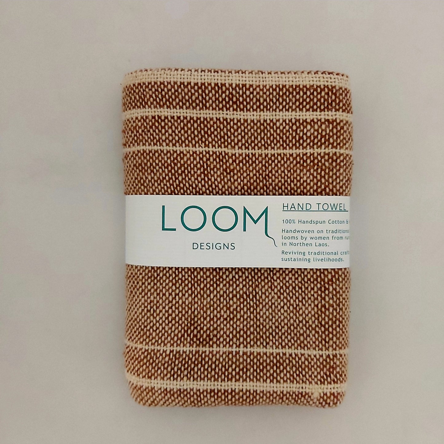 Loom Designs Cinnamon Cotton Hand Towel