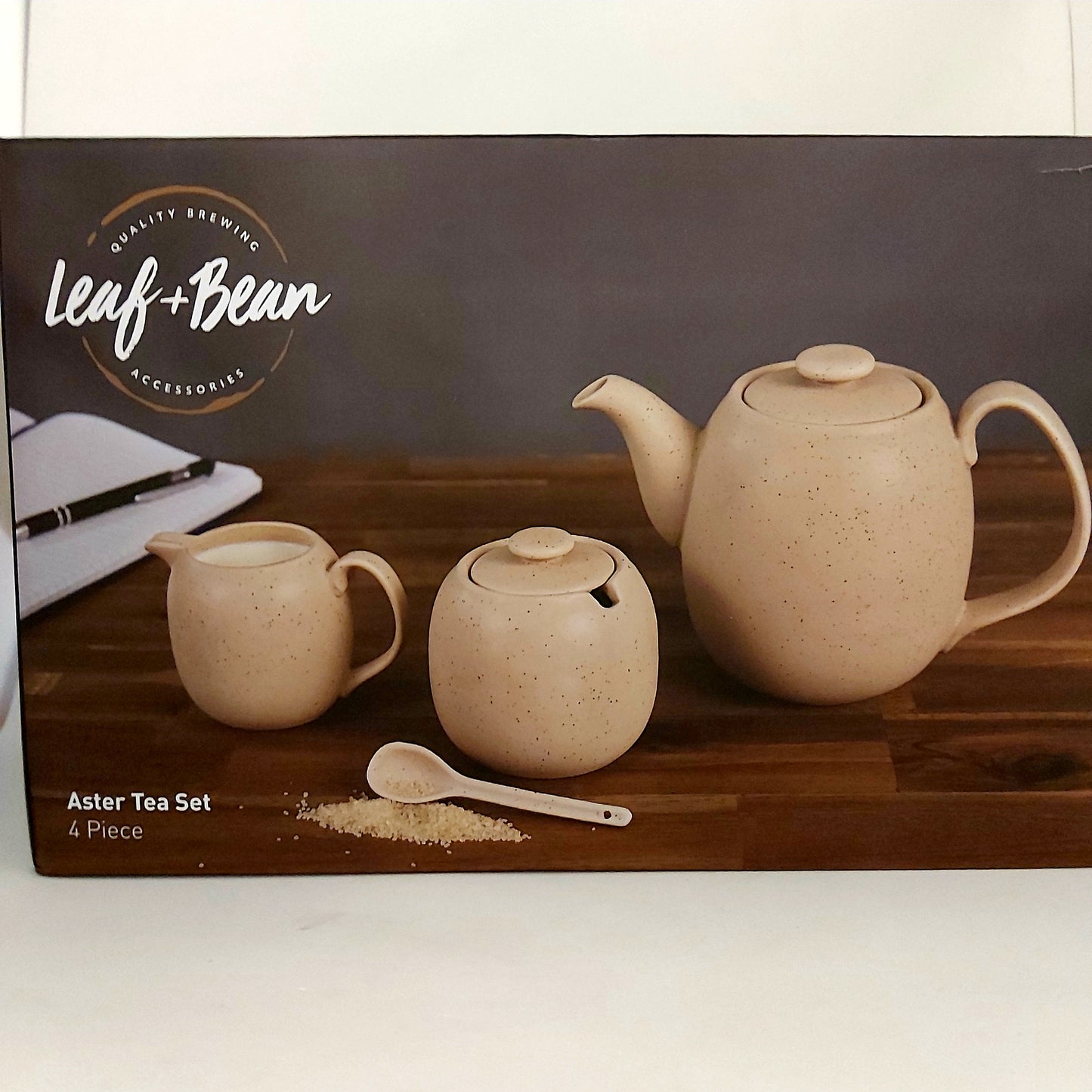 Leaf & Bean Aster Tea Set - 4 Piece