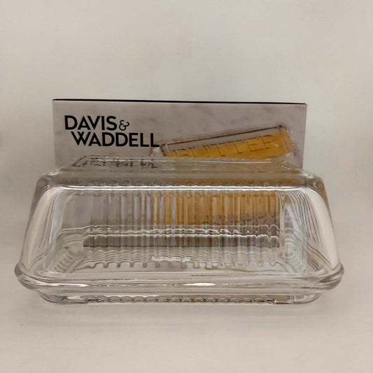 Davis & Waddell Retro Glass Butter Dish