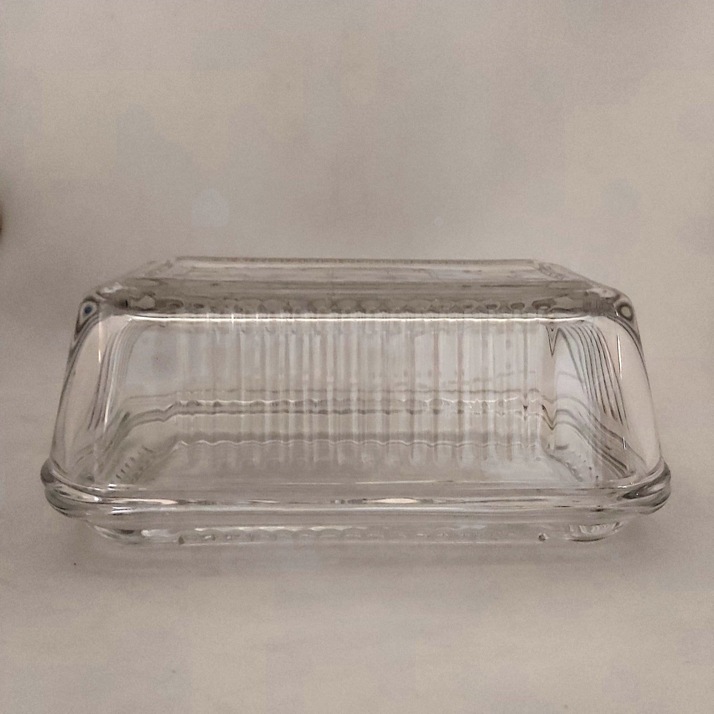 Davis & Waddell Retro Glass Butter Dish