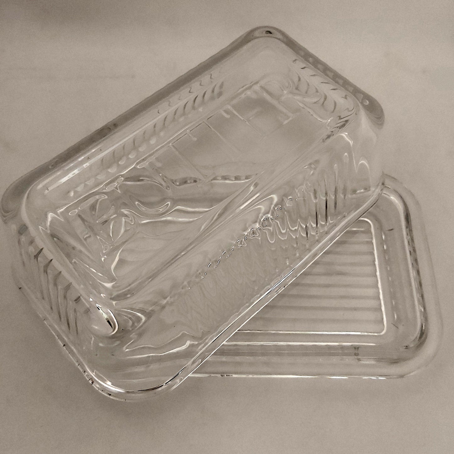 Davis & Waddell Retro Glass Butter Dish