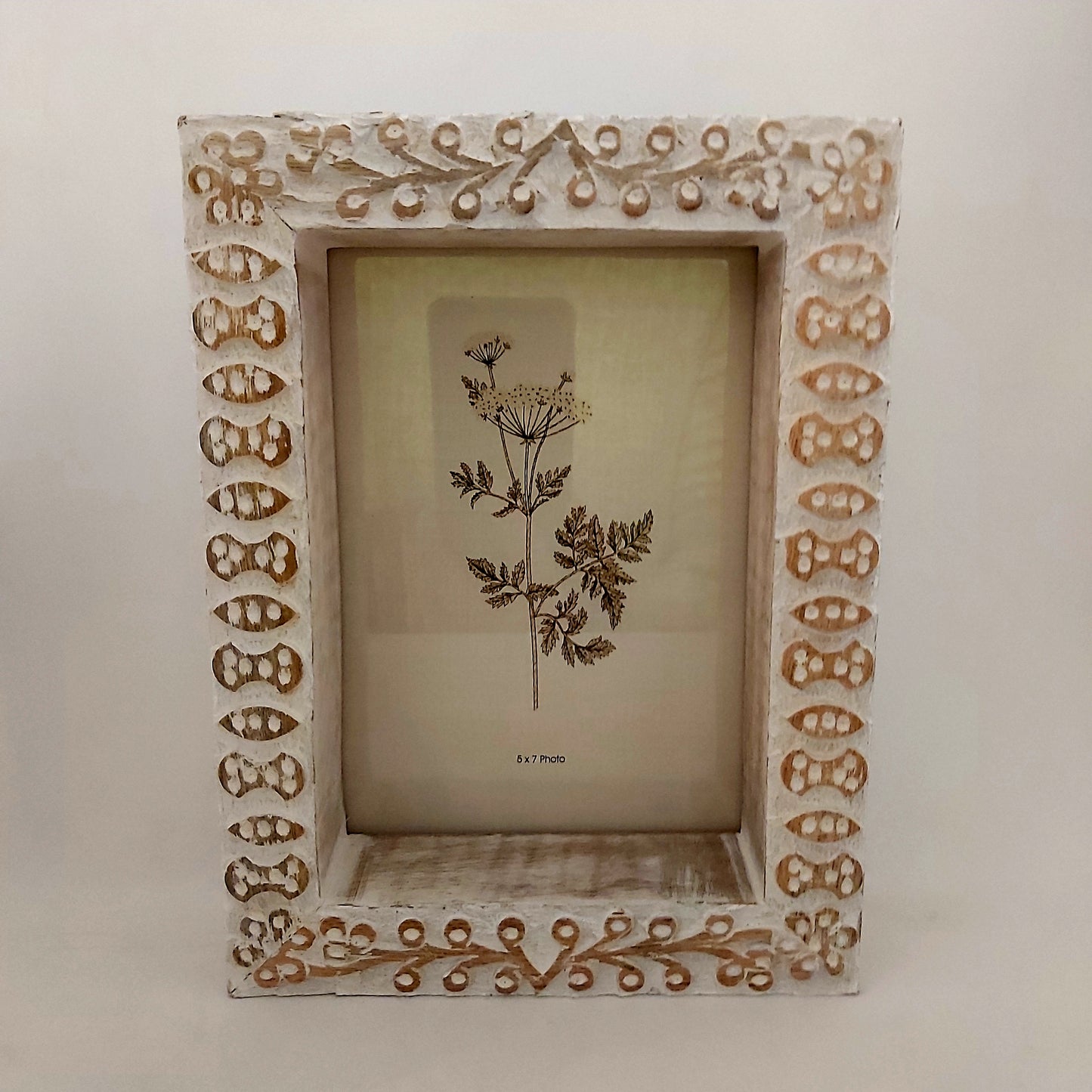 NF Wood Box Frame - White Antique