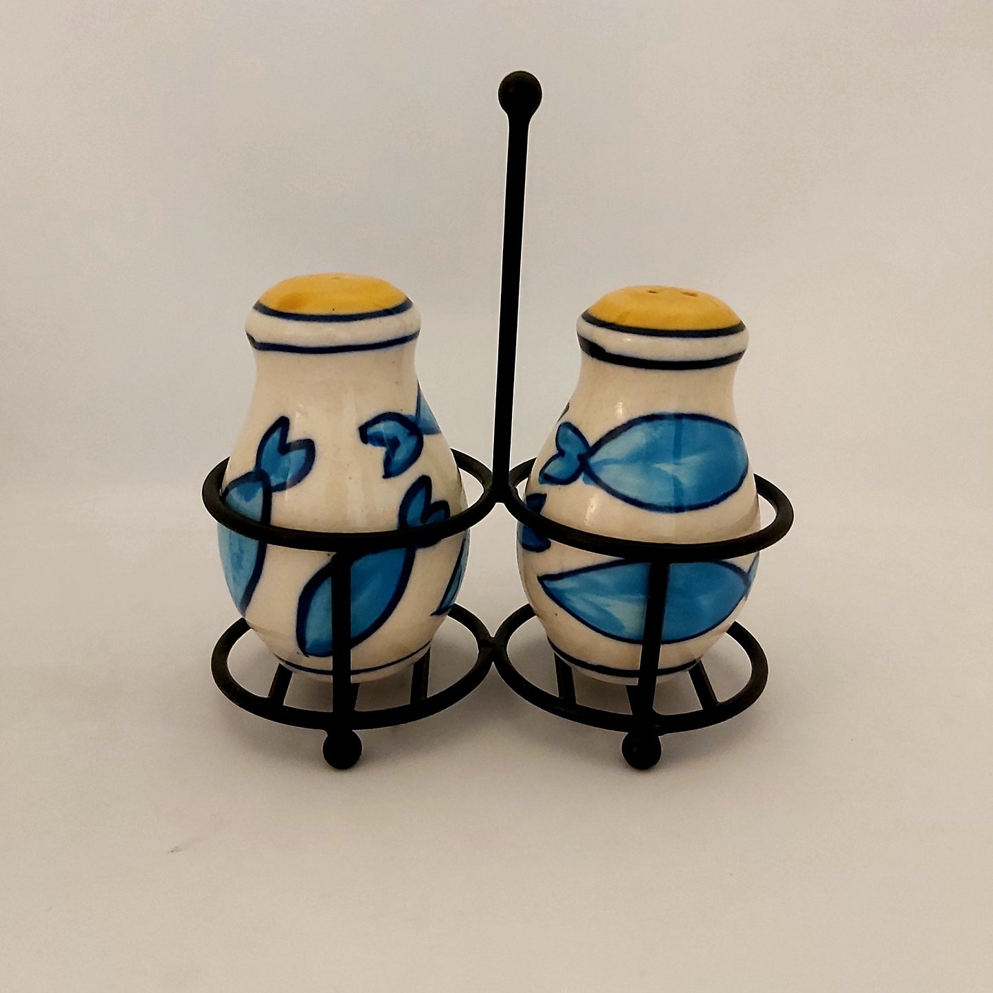 Status Salt & Pepper Shakers - Blue Fish