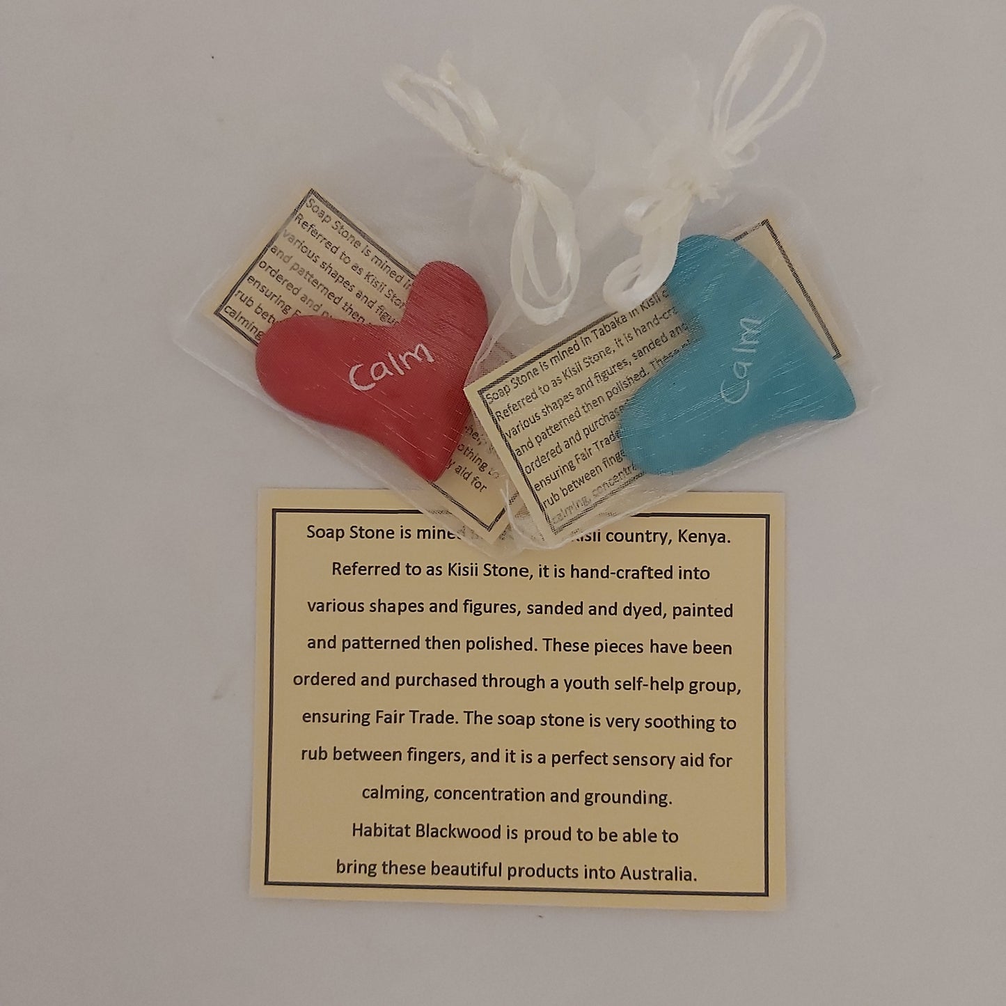 Affirmation Stones - Calm Hearts - Hand Crafted Soap Stone