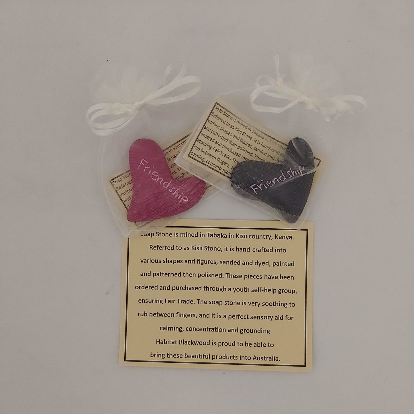 Affirmation Stones - Friendship Hearts - Hand Crafted Soap Stone