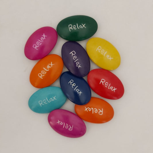 Affirmation Stones - Relax Pebbles - Hand Crafted Soap Stone