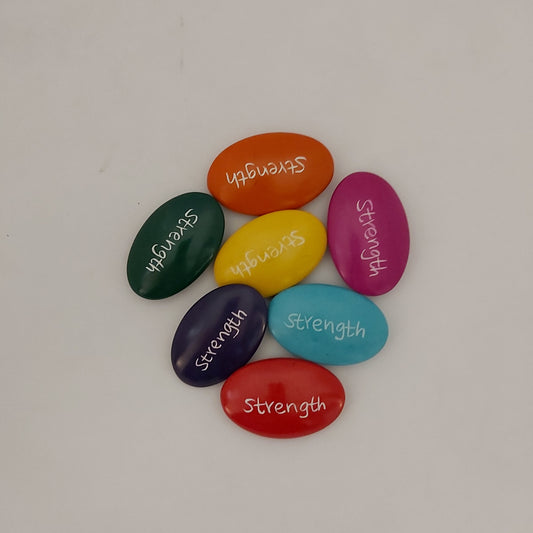 Affirmation Stones - Strength Pebbles - Hand Crafted Soap Stone