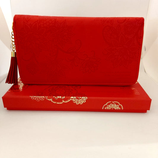 Intrinsic Scarlet Red Travel Clutch in Gift Box