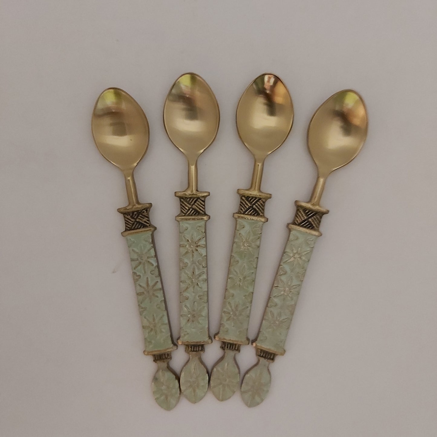 LaVida Brass & Green Tea Spoons