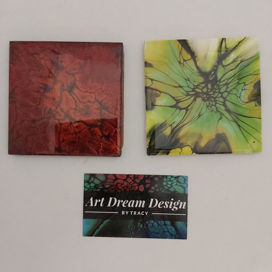 Art Dream Design Resin Cork Backed Single Coasters 10cm x 10cm