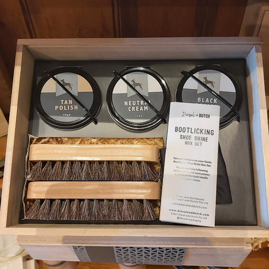 Diesel & Dutch Gents Bootlicker Shoe Shine Box Set