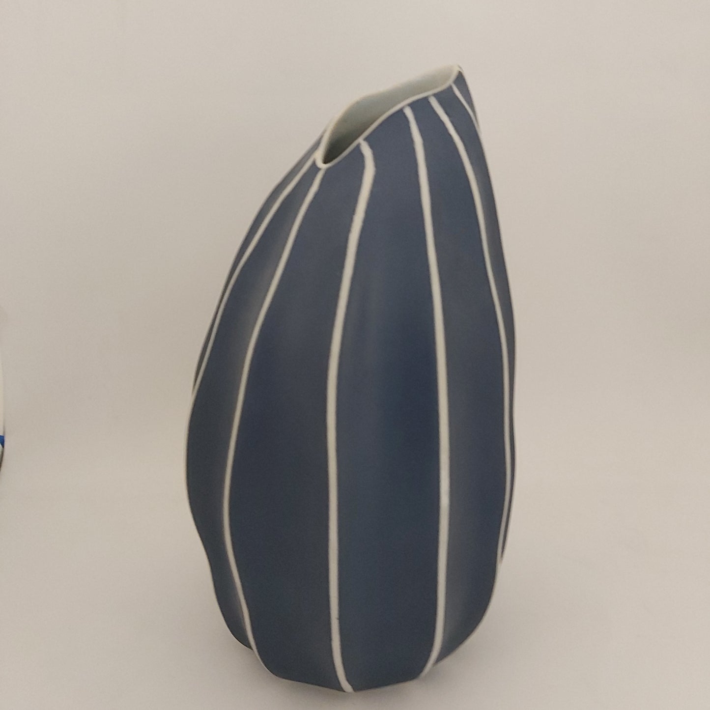 Roshi Medium Navy Stripe Pod Vase