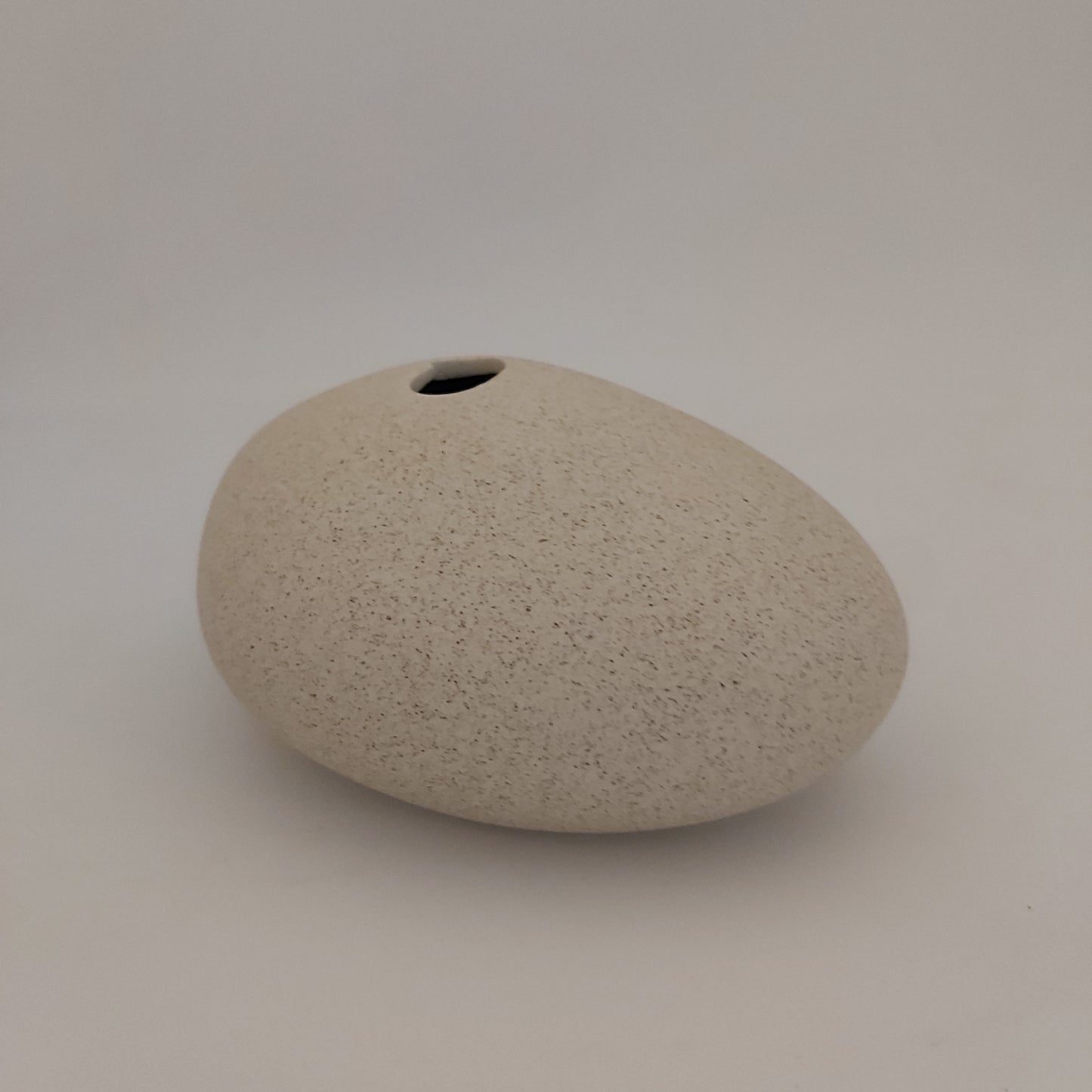 Roshi Large White Sand Pebble Vase