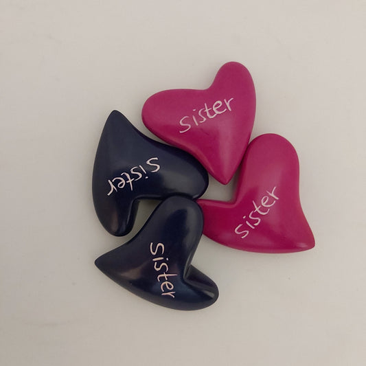 Affirmation Stones - Sister Hearts - Hand Crafted Soap Stone