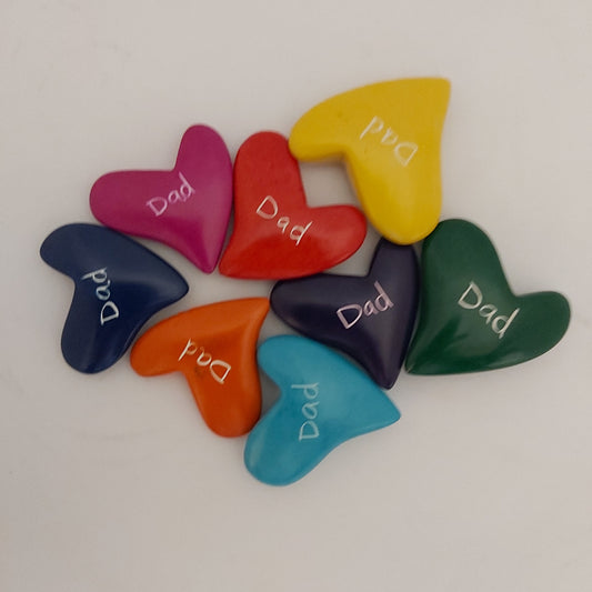 Affirmation Stones - Dad Hearts - Hand Crafted Soap Stone