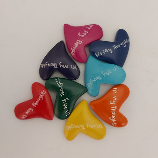 Affirmation Stones - In My Thoughts Hearts - Hand Crafted Soap Stone