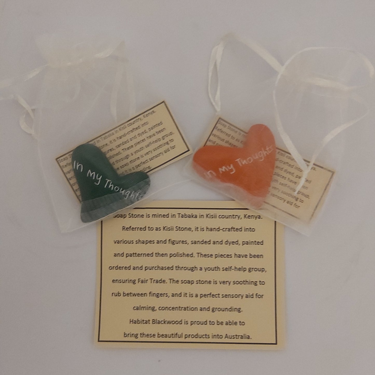 Affirmation Stones - In My Thoughts Hearts - Hand Crafted Soap Stone