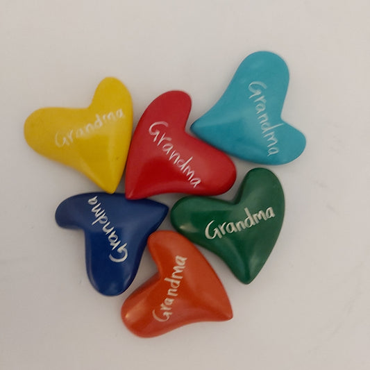 Affirmation Stones - Grandma Hearts - Hand Crafted Soap Stone