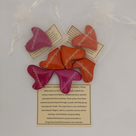 Affirmation Stones - Granddaughter Hearts - Hand Crafted Soap Stone