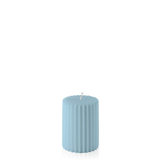 Hueseeka Fluted Pillar Candle - 7cm x 10cm