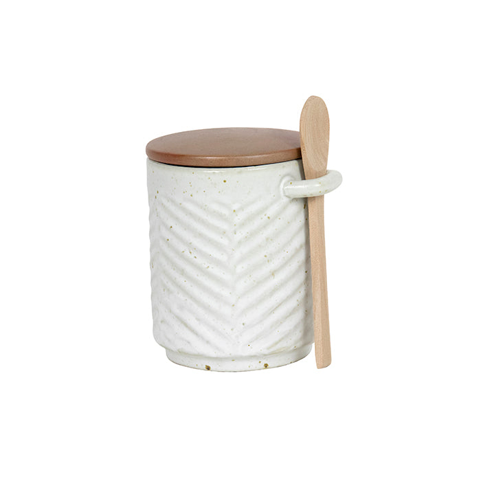 Pure Homewares Cora Stone Taupe Sugar Canister