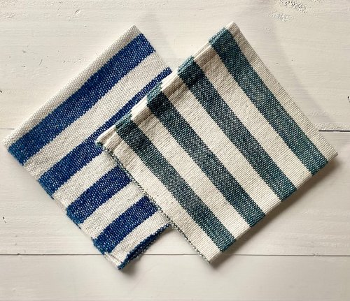 Loom Designs Indigo/Multi Cotton Dish Cloths 2 Pack