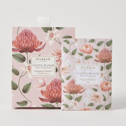 Pilbeam Living Native Bloom Scented Mini Sachets Set of 4 - Native Floral