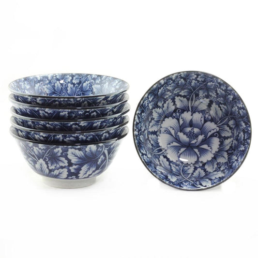 J Style Blue Botan Japanese Bowl