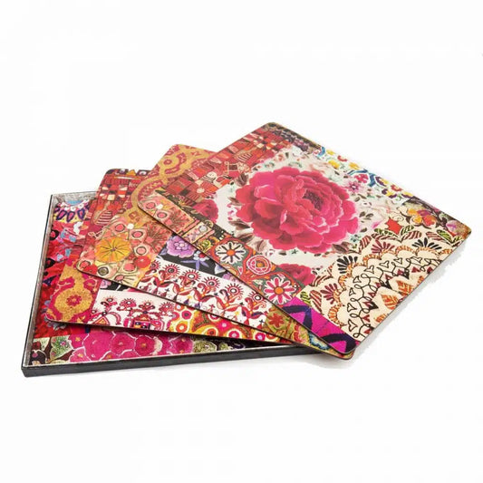 Anna Chandler Pink Embroidery Placemat Set