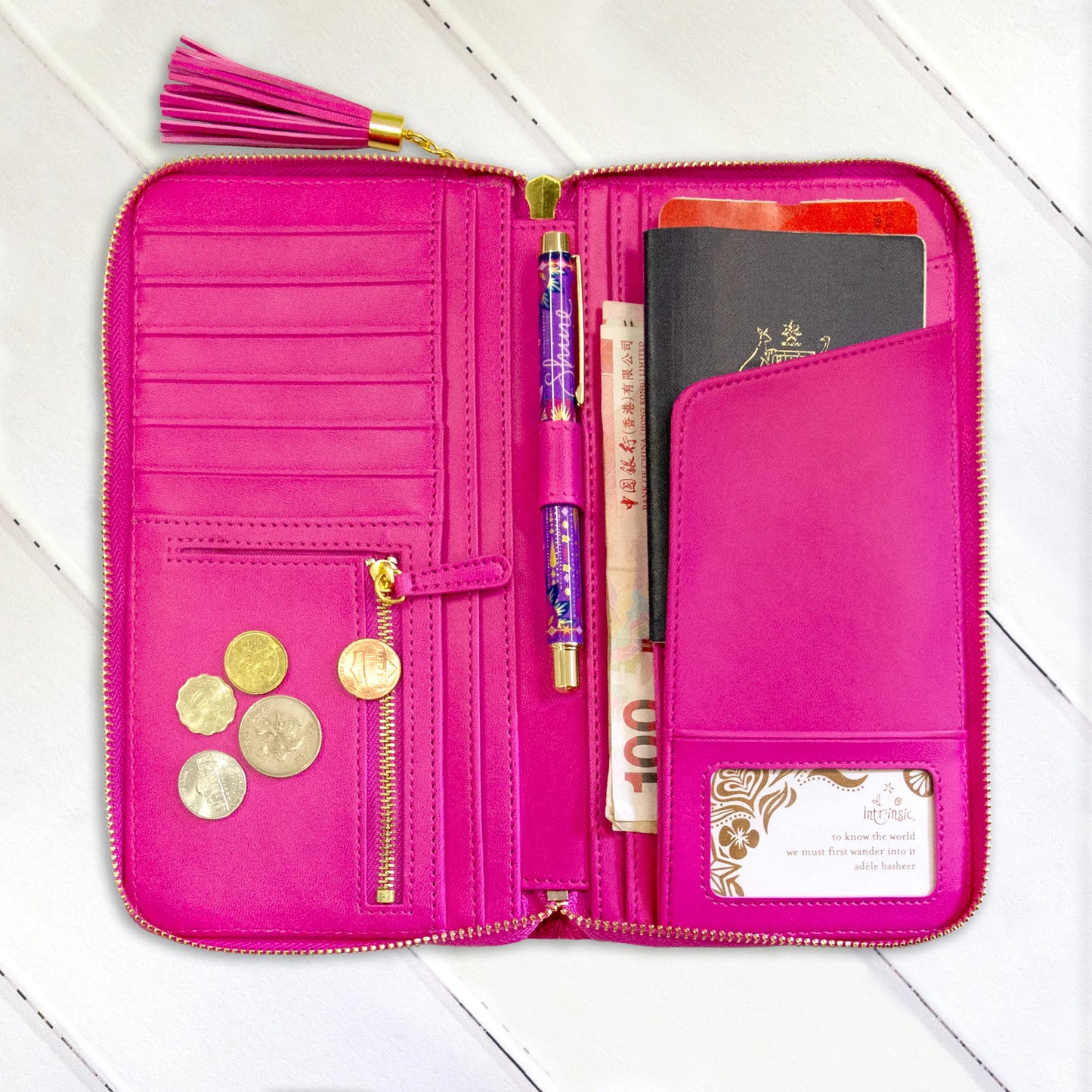 Intrinsic Positively Pink Travel Clutch in Gift Box