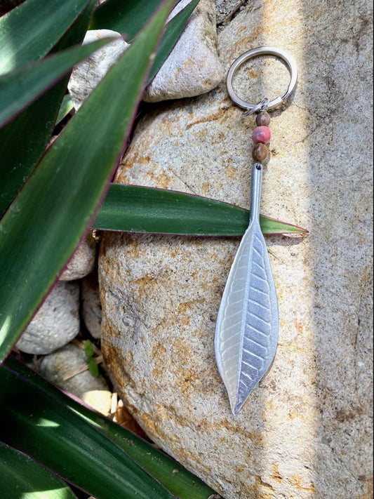 Loom Designs Peace Project Leaf Key Ring