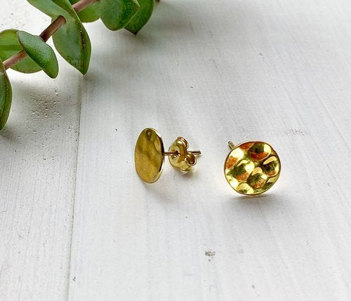 Loom Designs Brass Hammered Studs