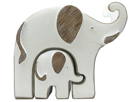 NF Mum & Bub Wooden Elephants