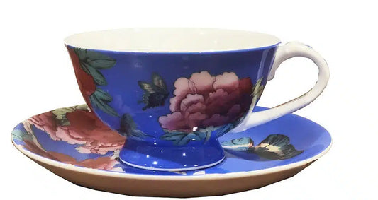 Anna Chandler Cornflower Blue Tea Cup & Saucer