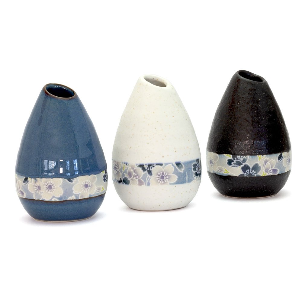 J Style Tear Drop Bud Vases