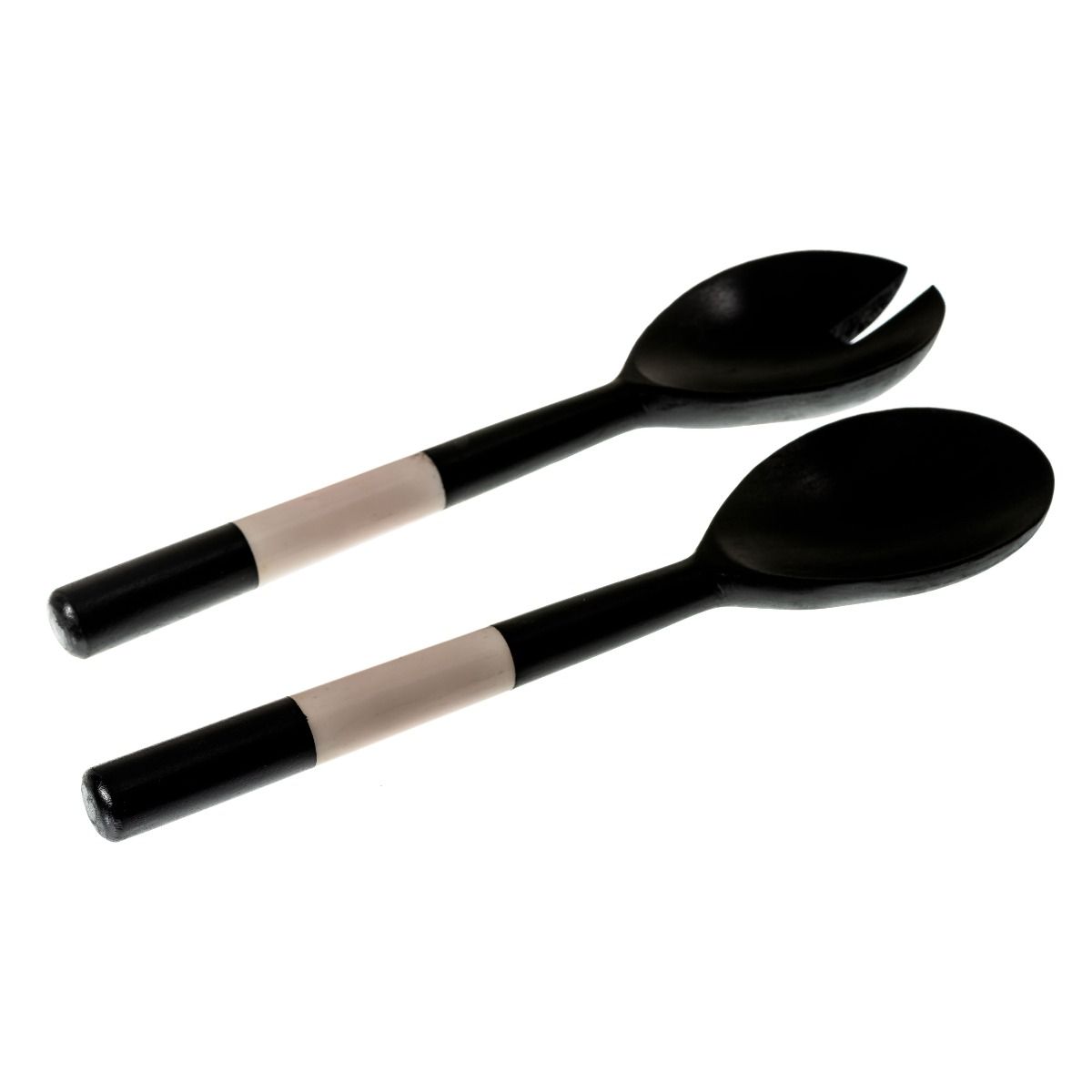 H&G Living Black & White Salad Servers