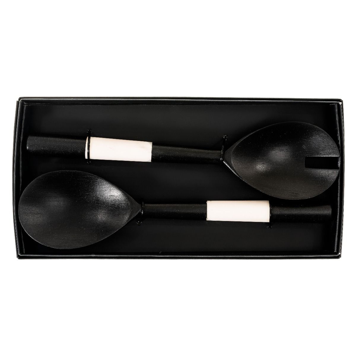 H&G Living Black & White Salad Servers