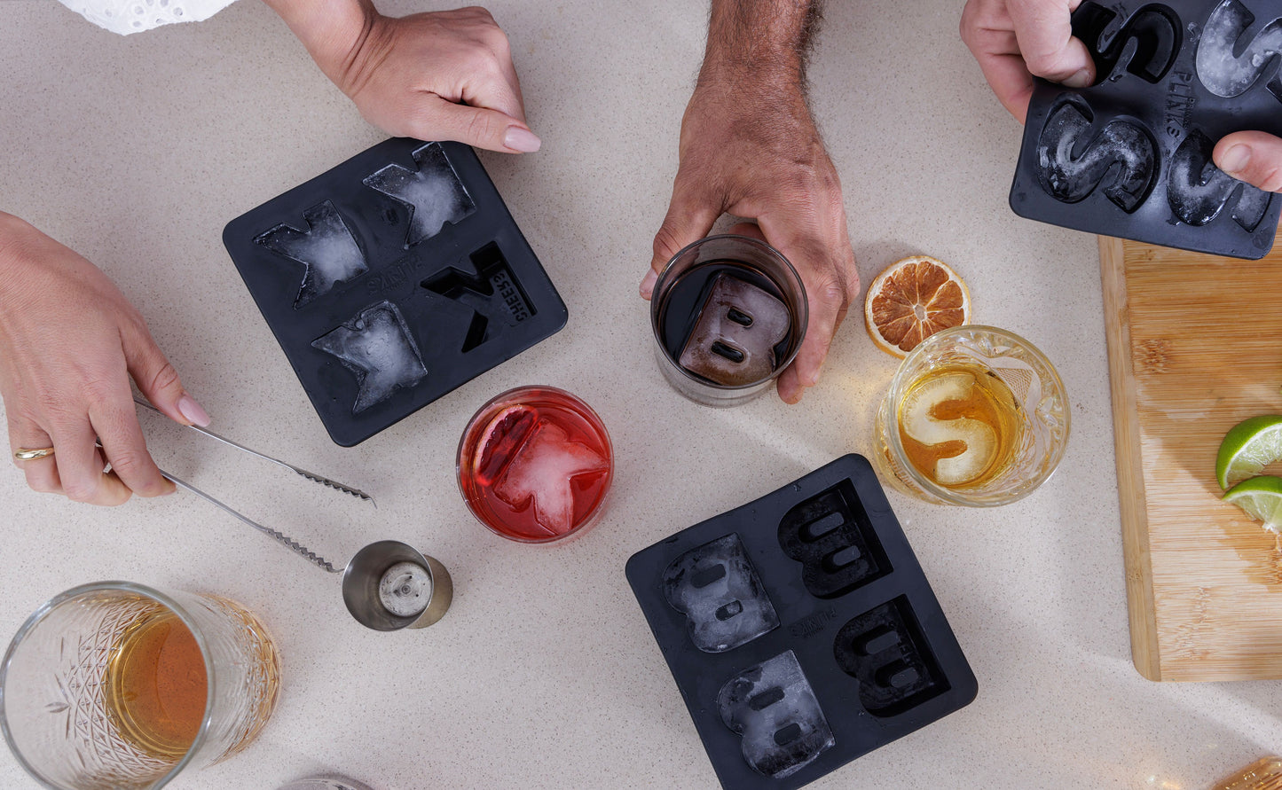 Drinks Plinks Ice Cube Trays - Letters